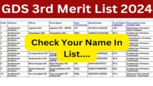 GDS 3RD MERIT LIST 2024