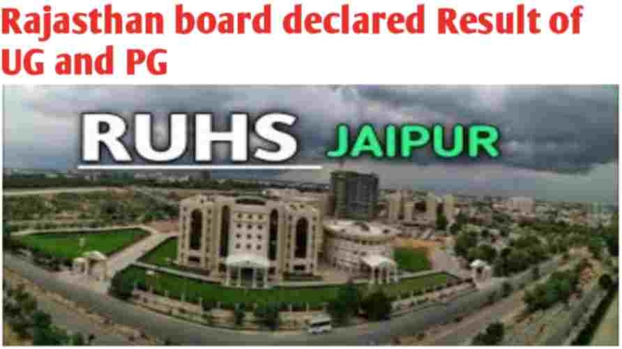 RUHS UG PG Semester Exam Result